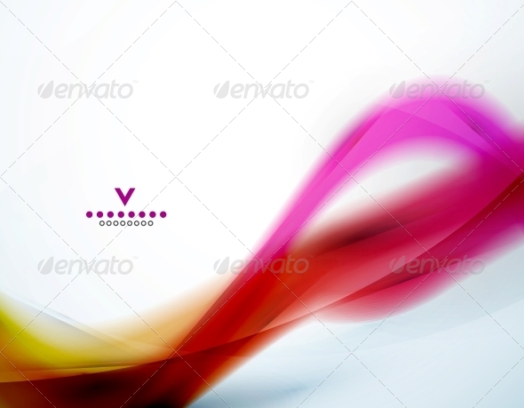 Colorful abstract wave design template - Backgrounds Decorative