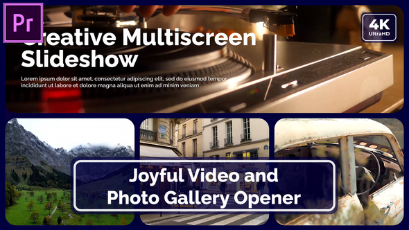 Multiscreen Slideshow || Enjoyable Video Photo Gallery Opener MOGRT for ...