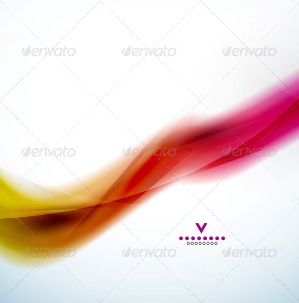 Colorful abstract wave design template - Backgrounds Decorative