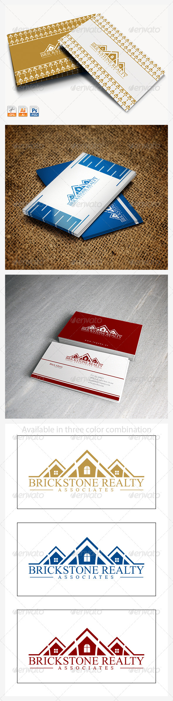 Brick Stone Realty - Buildings Logo Templates