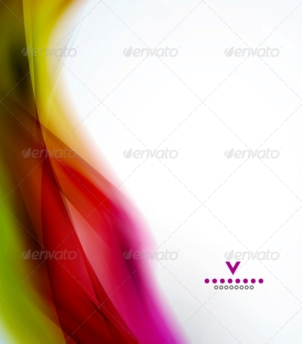 Colorful abstract wave design template - Backgrounds Decorative