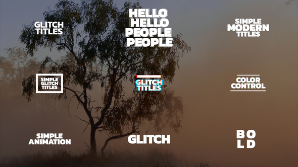 Glitch Titles | MOGRT alt