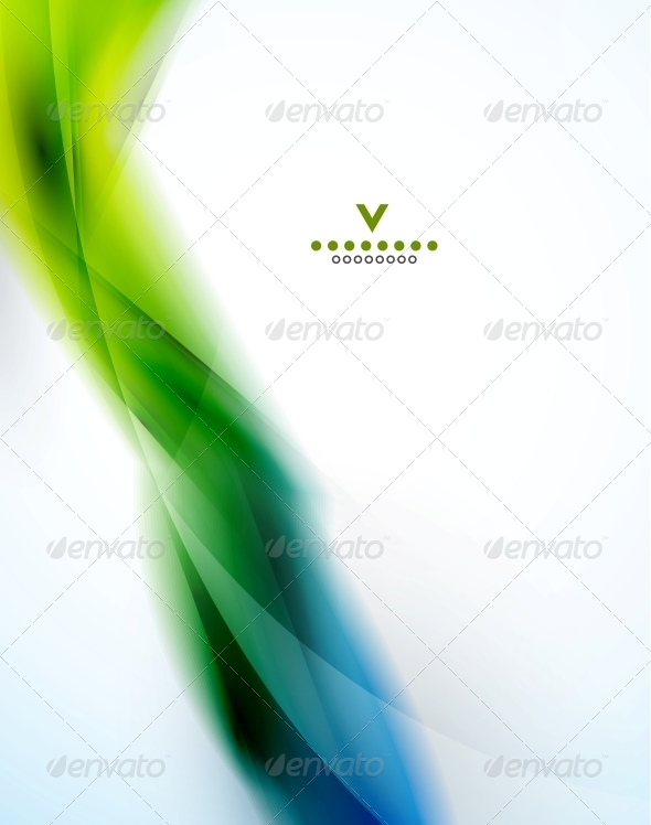Colorful abstract wave design template - Backgrounds Decorative