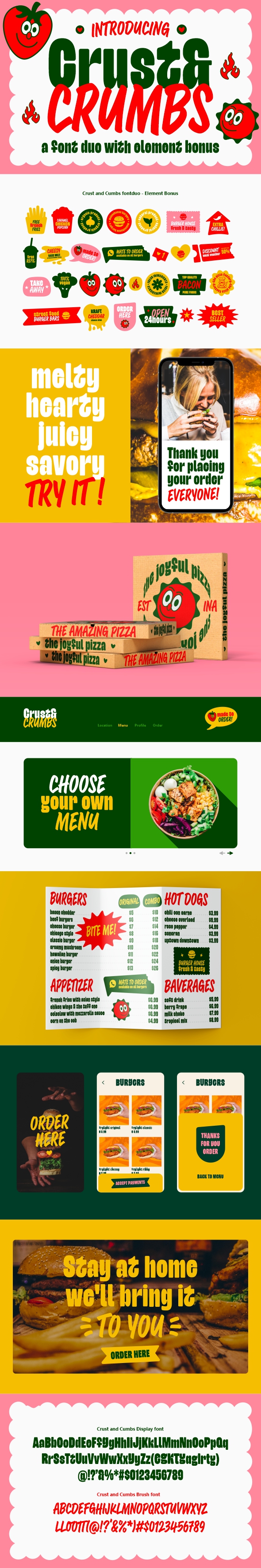 Crust and Crumbs Foodie Font Duo