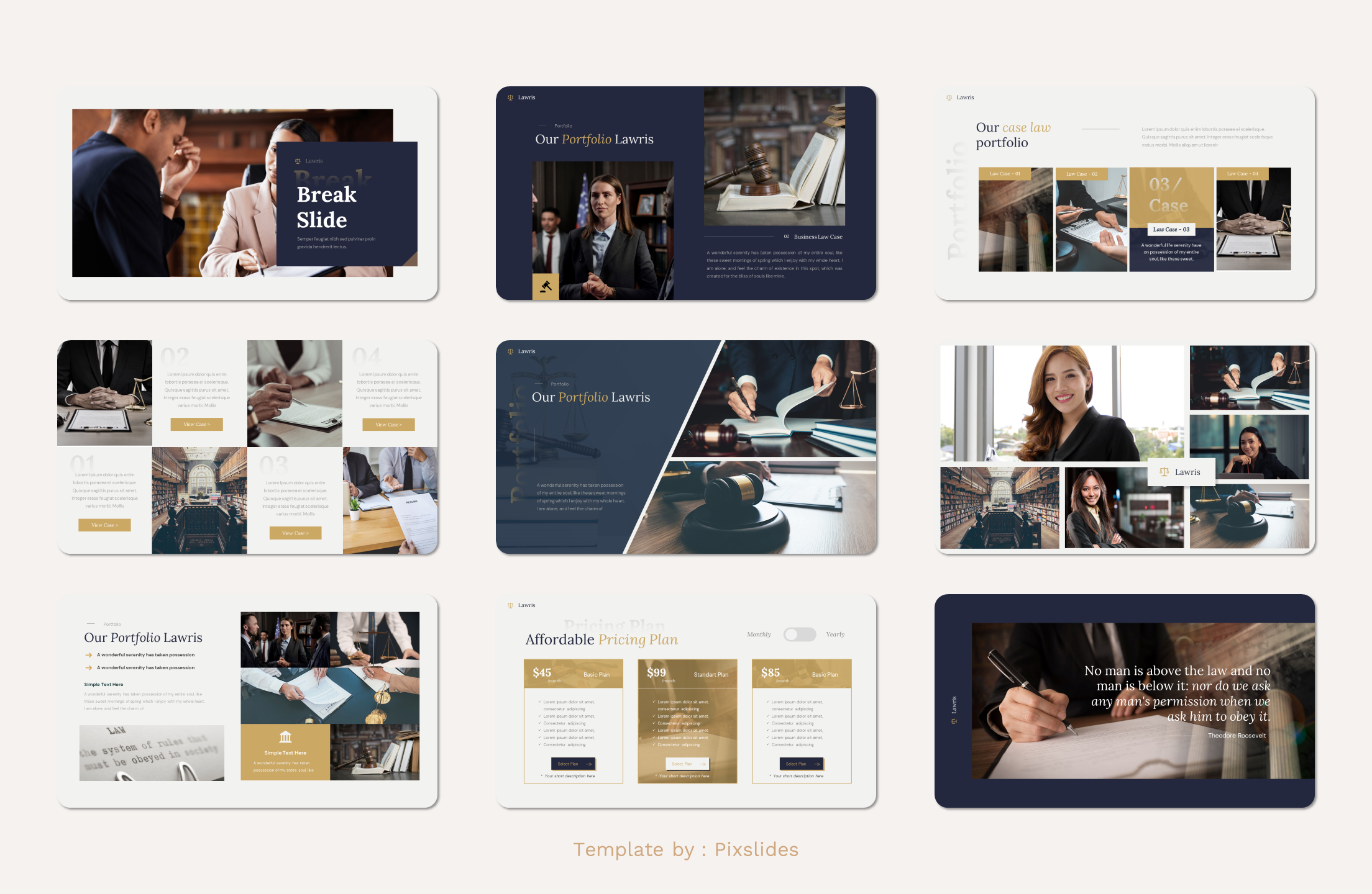 Lawris - Law and Firm PowerPoint Presentation Template, Presentation ...