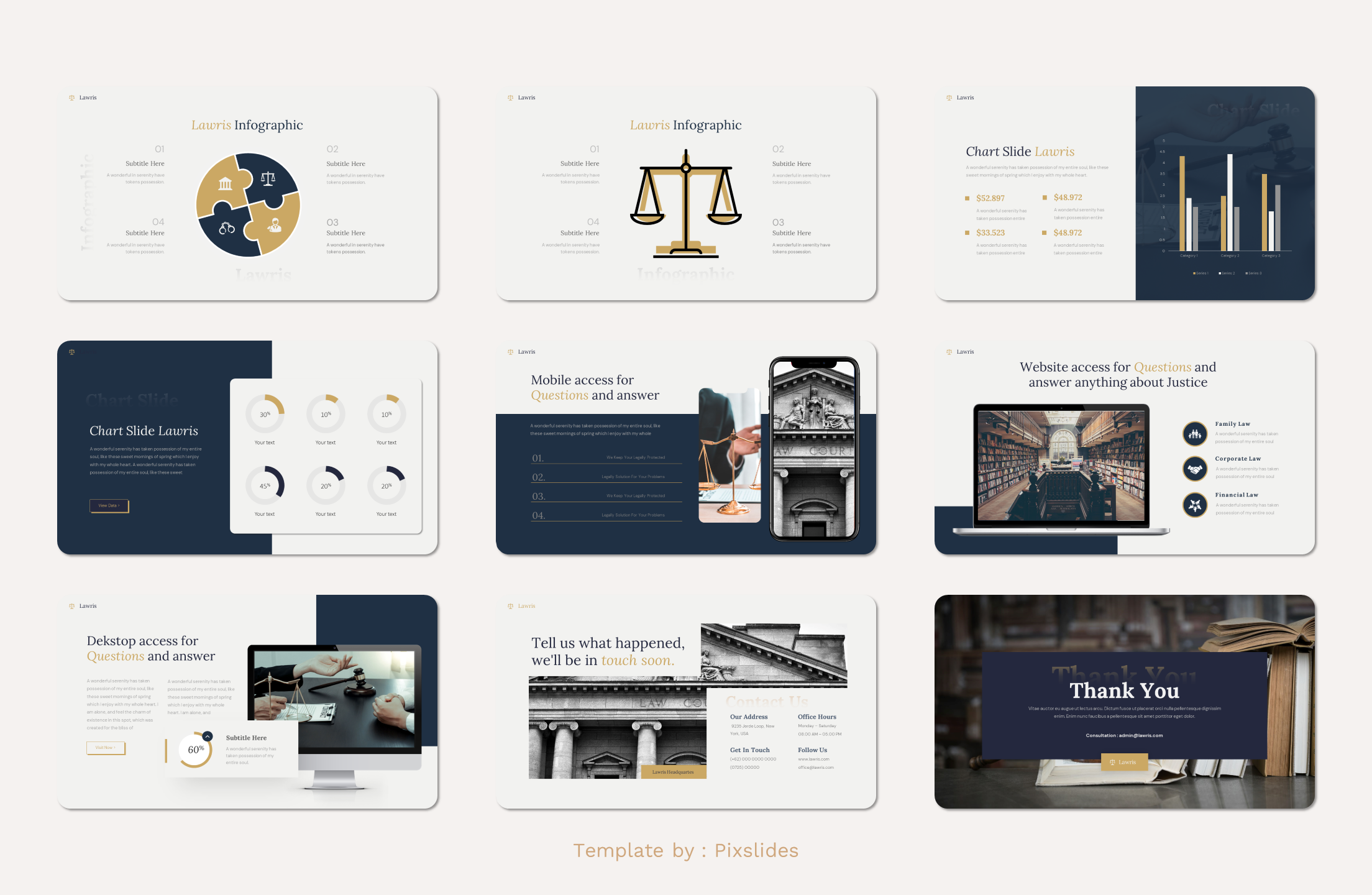 Lawris - Law and Firm Keynote Presentation Template, Presentation Templates