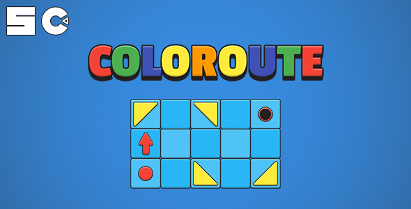 Coloroute - HTML5 Puzzle Game (Construct 3)