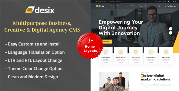 Desix - Multipurpose Business, Creative & Digital Agency CMS