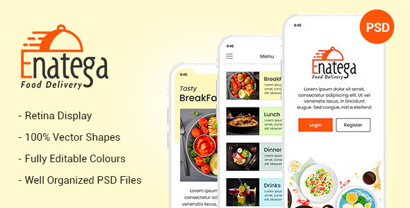 Enatega - Food Delivery Mobile App PSD