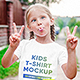 Kids Girl T-Shirt 12 PSD Mockups Vol 9