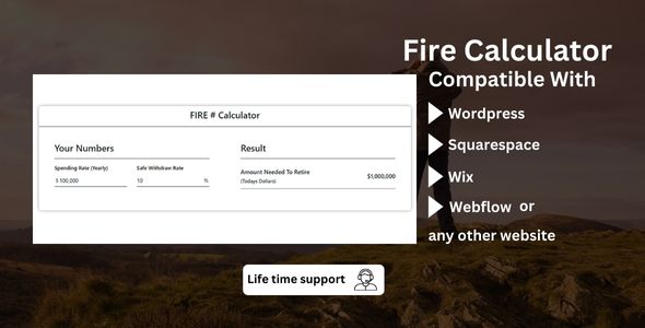 FIRE Calculator - Retire Early web calculator.