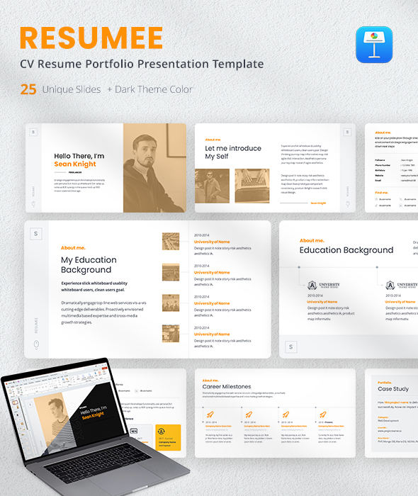 Resumee - CV Resume Portfolio Keynote
