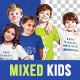 Mixed Kids T Shirt 20 PSD Mockups Vol 3