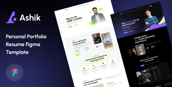 Ashik - Personal Portfolio Resume Figma Template