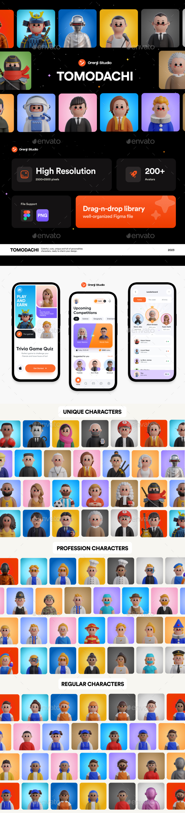 [DOWNLOAD]Tomodachi - 3D Avatar Library by Orenji