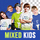 Mixed Kids T-Shirt 20 PSD Mockups Vol 7
