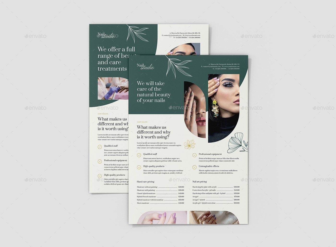 Nail Salon Flyer Template, Print Templates | GraphicRiver