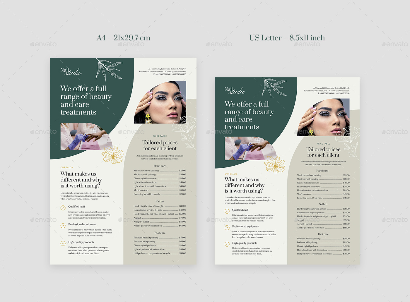 Nail Salon Flyer Template, Print Templates | GraphicRiver