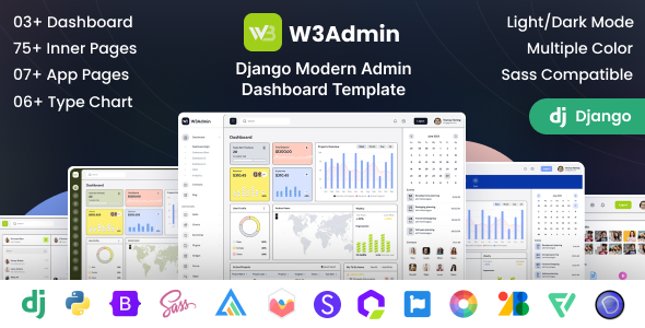 W3Admin - Django Modern Admin Dashboard Template