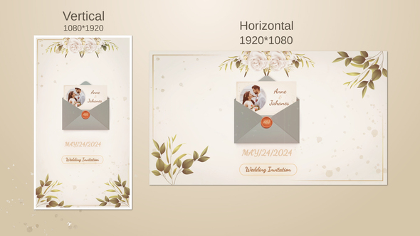 Wedding Invitation Video Displays template preview