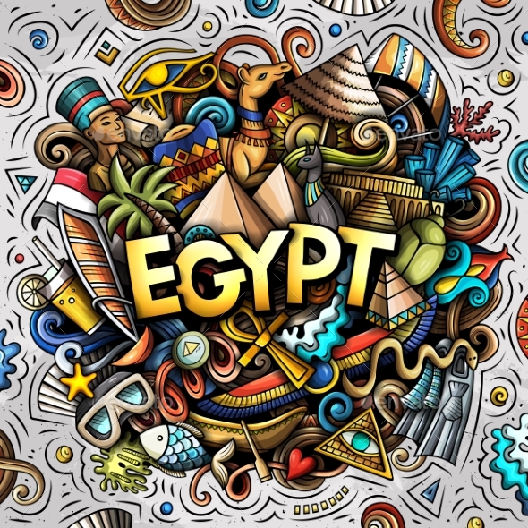 [DOWNLOAD]Egypt Cartoon Doodle Illustration