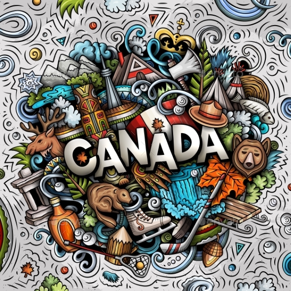 [DOWNLOAD]Canada Cartoon Doodle Illustration