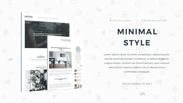 Website Minimal Promo Video Displays template preview