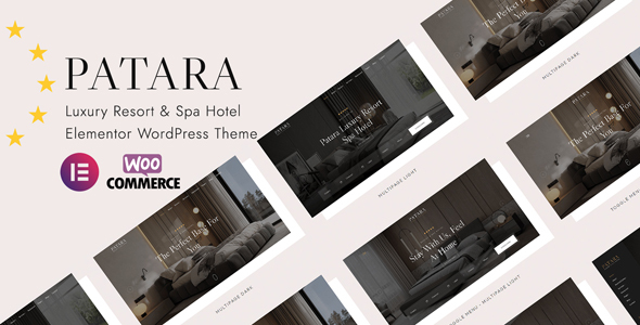 Patara - Luxury Resort & Spa Hotel Elementor WordPress Theme