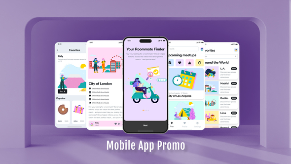 Mobile App Promo Product Promo template preview