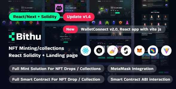 Bithu - NFT Minting/Collection with Smart Contract (React JS+Solidity)