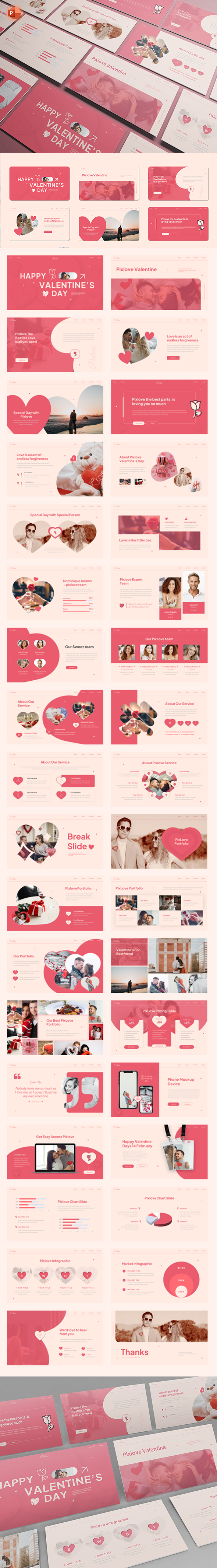 PixLove - Love and Valentine Themes Presentation Template
