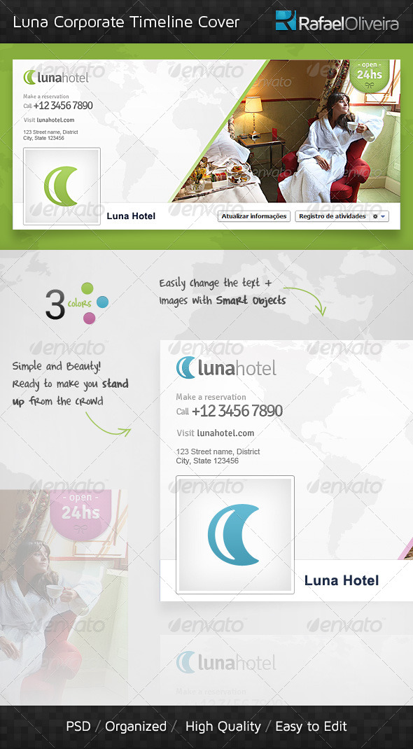 Luna Corporate Timeline Cover - Facebook Timeline Covers Social Media