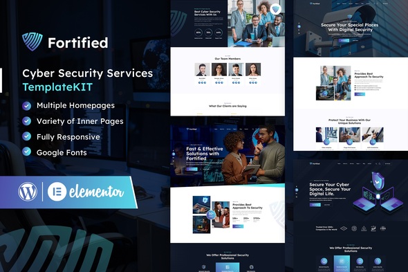 Fortified - Cyber Security Services Elementor Template Kit