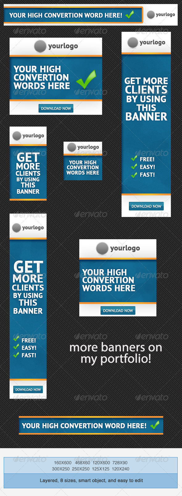 Business Banner Ads PSD Template - Banners & Ads Web Elements