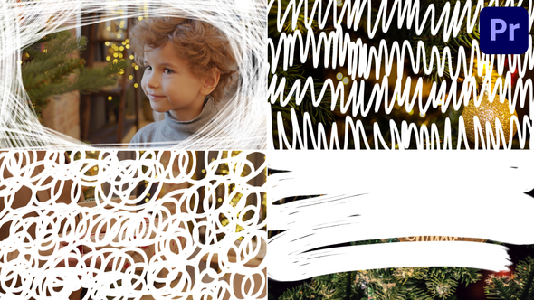 Snow Scribble Transitions | Premiere Pro MOGRT Premiere Pro template preview