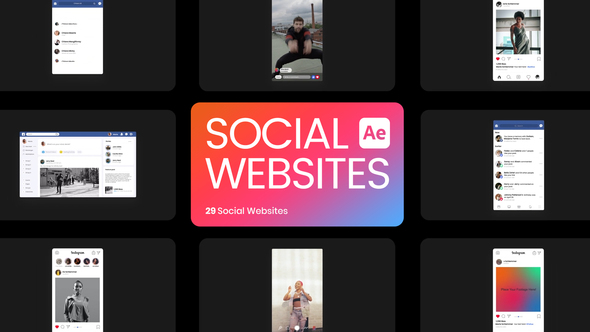 Social Media Website for After Effects Product Promo template preview