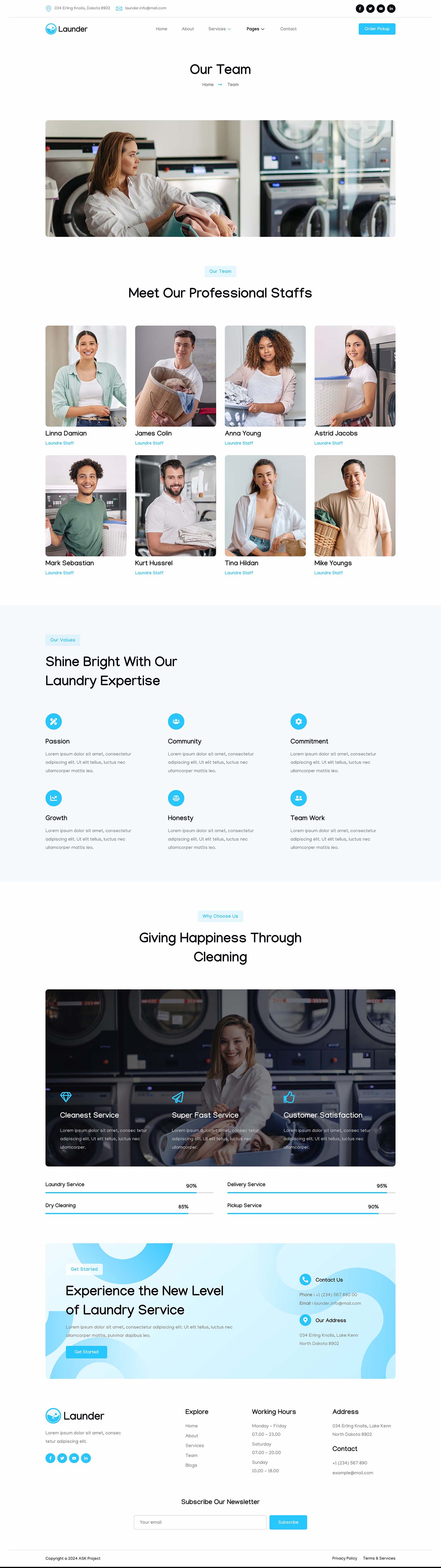 Launder - Laundry Service & Dry Cleaning Elementor Template Kit by ...