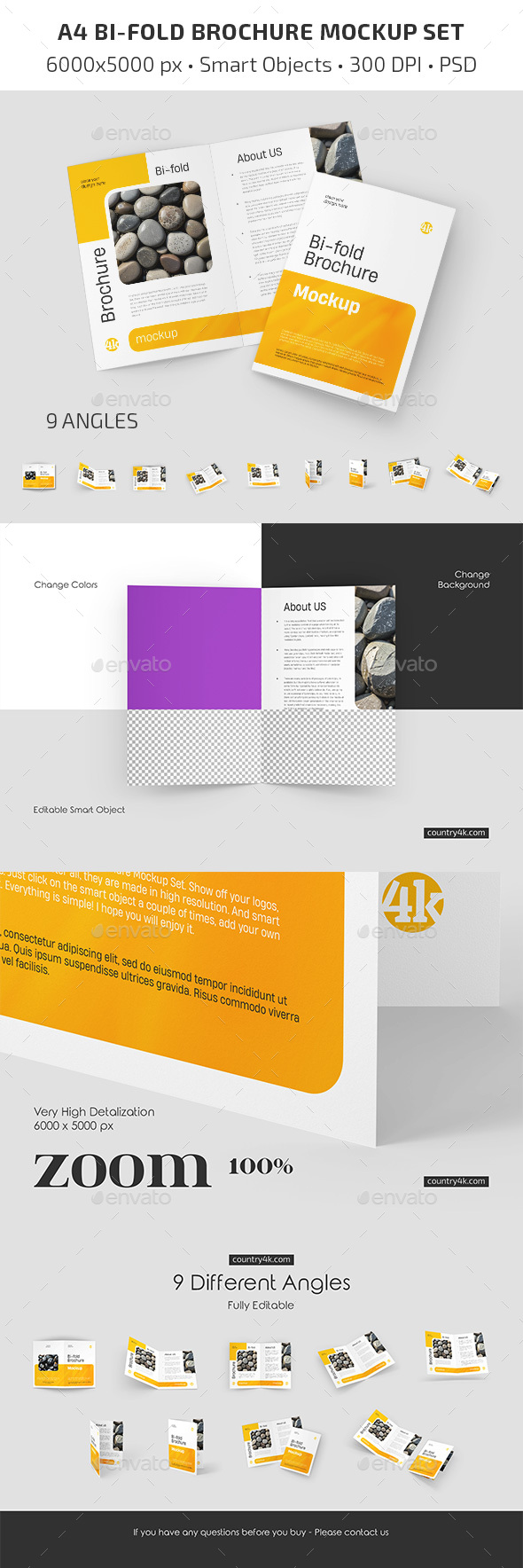 [DOWNLOAD]A4 Bi-Fold Brochure Mockup Set