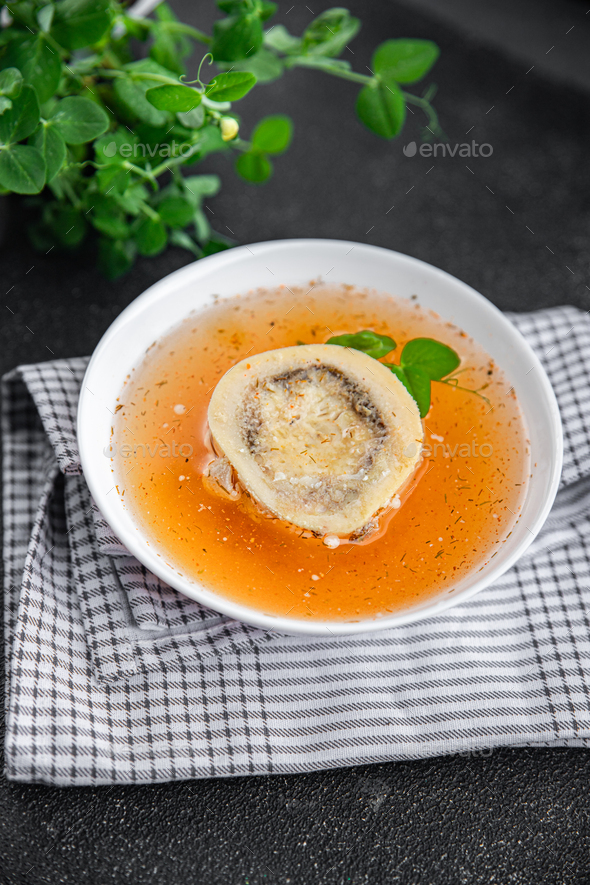 bones bouillon beef broth first course fresh healthy eating cooking