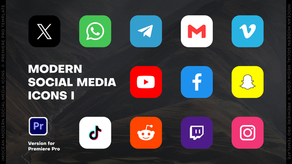 Modern Social Media Icons I | MOGRT