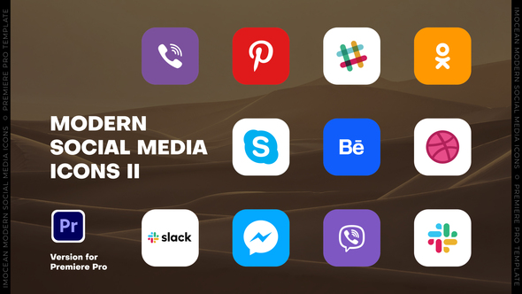 Modern Social Media Icons II | MOGRT