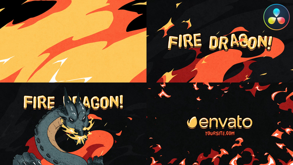 Fire Dragon Logo for DaVinci Resolve