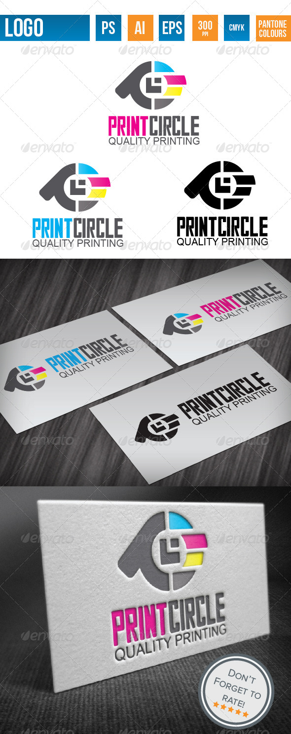 Print Cicle Logo - Vector Abstract