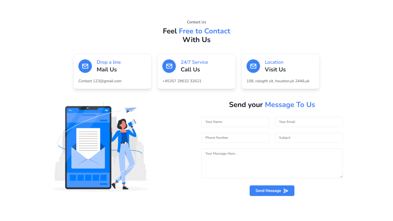 FormUs – Tailwind CSS Contact Us Section HTML Template by Techzaa ...