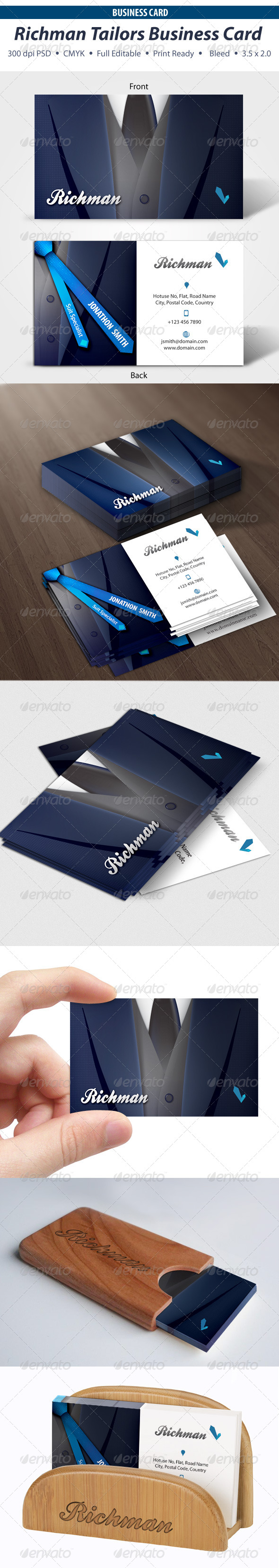 Richman Tailors Business Card - Creative Business Cards