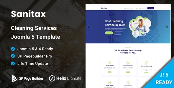[DOWNLOAD]Sanitax - Cleaning Services Joomla 5 Template
