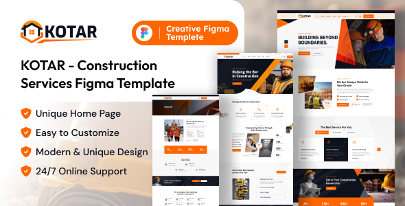 Kotar - Construction Services Figma Template by themeholy | ThemeForest