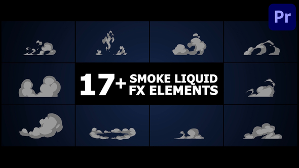 Smoke Liquid Style Elements | Premiere Pro MOGRT