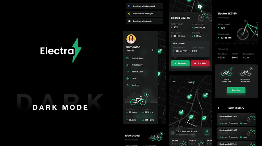 App Template| Electric Scooter, Bike Rentals| eVehicle on Rent
