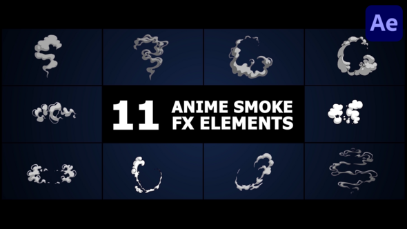 Anime Smoke Elements | After Effects